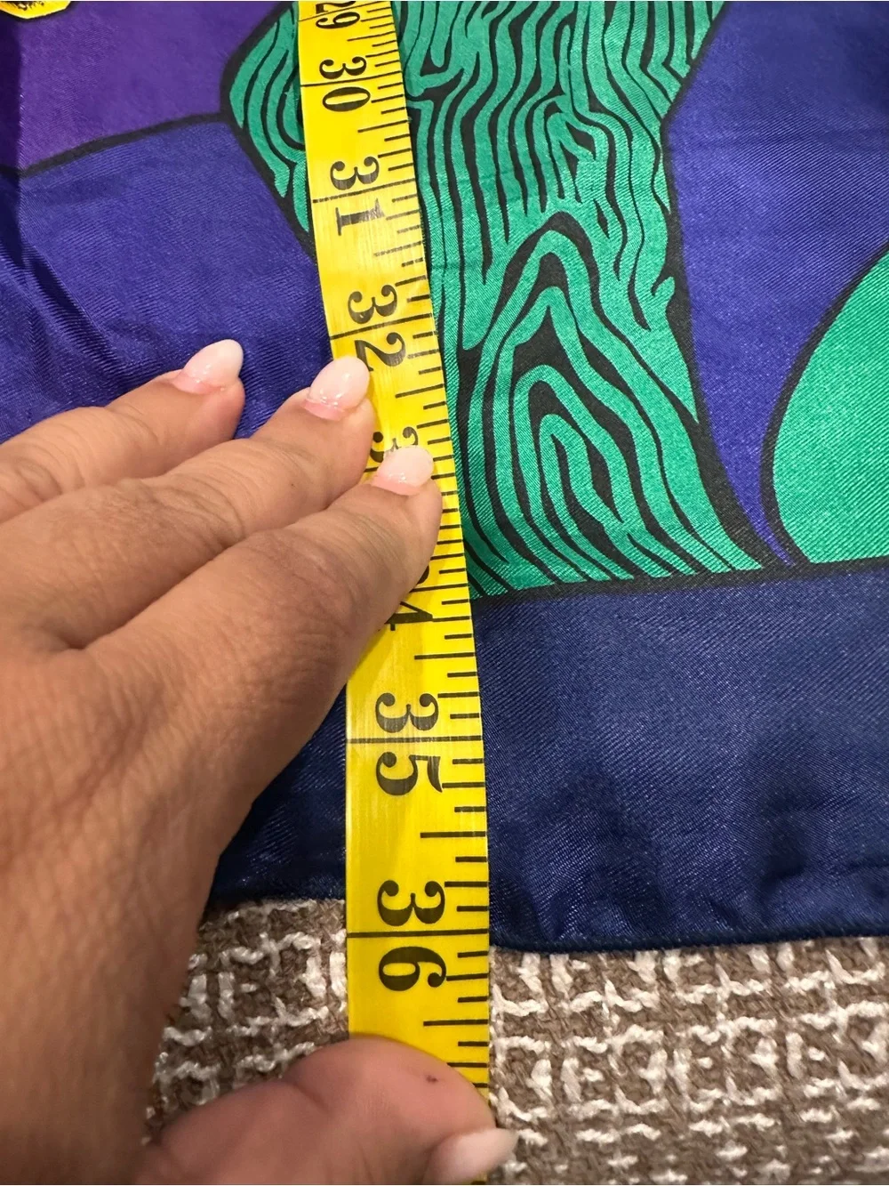 Picasso Vibrant Abstract Purple and Green Decorative Bedding Throw